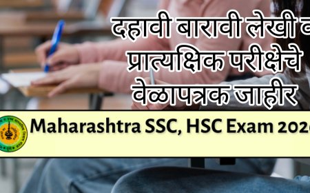 दहावी बारावी लेखी व प्रात्यक्षिक परीक्षेचे वेळापत्रक जाहीर