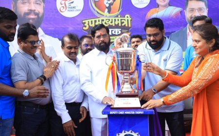 ठाणे प्रिमियर लीग क्रिकेट स्पर्धेचे एकनाथ शिंदे यांच्या हस्ते उद्घाटन