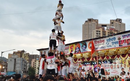 आधार प्रतिष्ठानच्या मानाच्या दहीहंडी उत्सवात गोविंदा पथकांचा जल्लोष